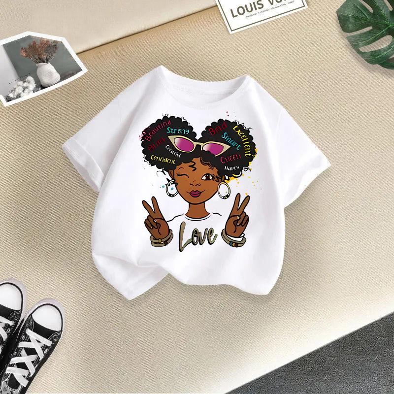 Children T-shirt Kid T Shirt 2-13Y Cool Girl Printed Kids 100% Cotton Clothes Tshirt Tops Tee