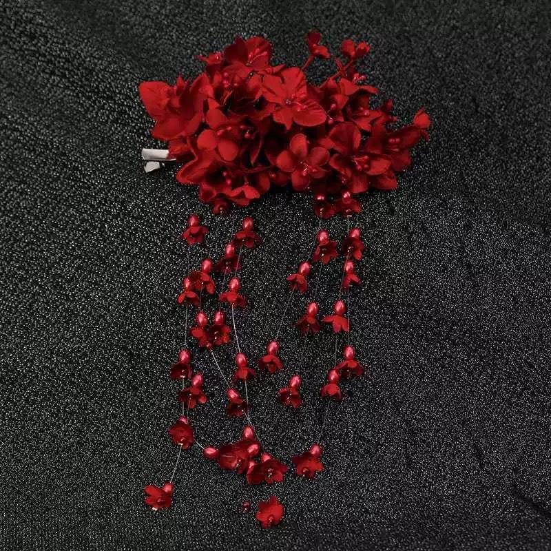 Handmade Juan Yarn Hot Flower Hairpin Peony Peony Hanbok Back Pressure Headdress Tang Style Flower Gradient Green Ancient Style Hanbok Headwear