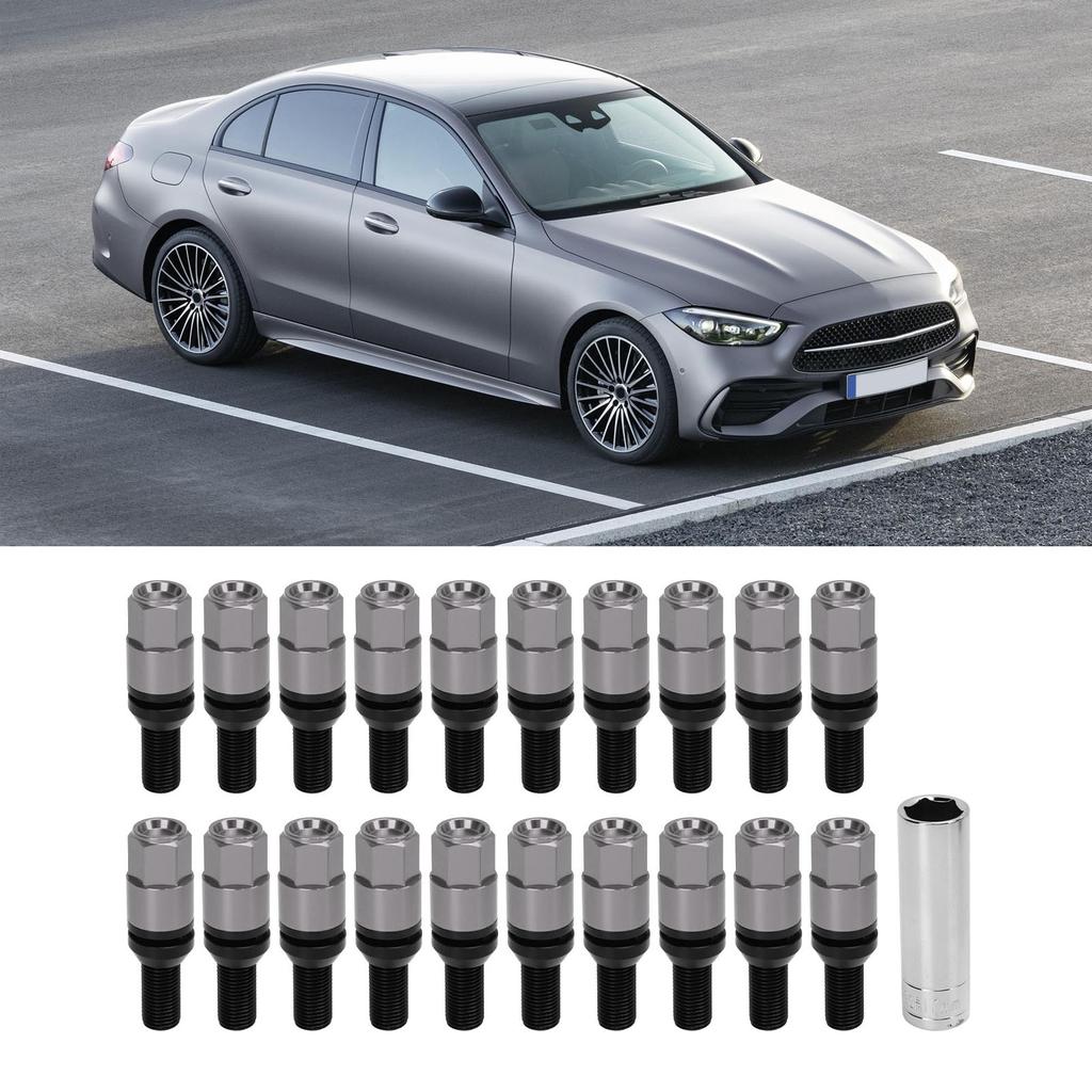 20pcs M14x1.5 Cone Seat Wheel s Lug Nuts Taper Lug Car Accessories for Auto