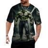 Marvel Hulk Print T-Shirt Für Männer Sommer Cartoon Tops T-Shirts Männlich Lässig Stilvoll Kurzarm Kleidung Mode Trendig Streetwear