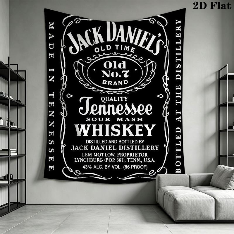 Jack Daniel'S Old No Brand Tennessee Sour Mash Whiskey Jack Daniel Distillery Lynchburg Tenn Usa Tapestry Background Cloth Wallmounted