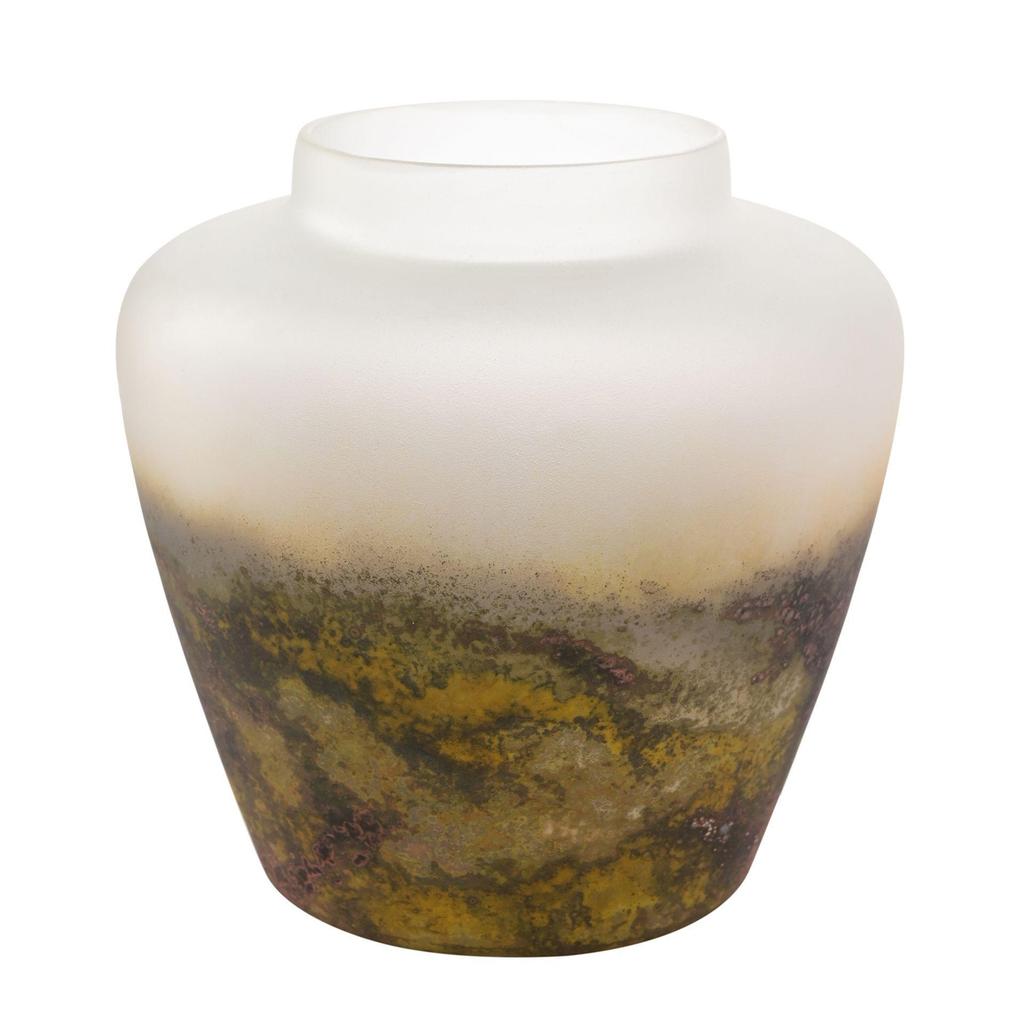 Hestia Decorative Wide Rimmed Glass Vase