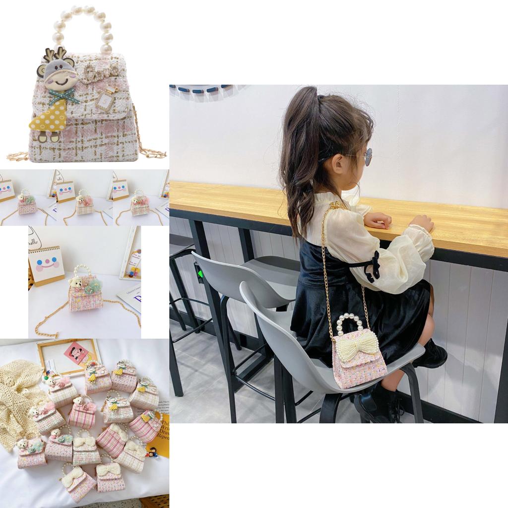 Adorable Mini Children's Crossbody Bag Cute Princess Style Soft Canvas Fashionable Design For Girls With Colorful Options