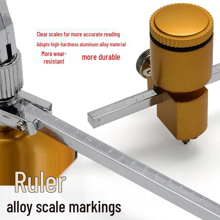 Glass Compass Hole Cutter with Suction Cup for Circular Glass and Tile Cutting