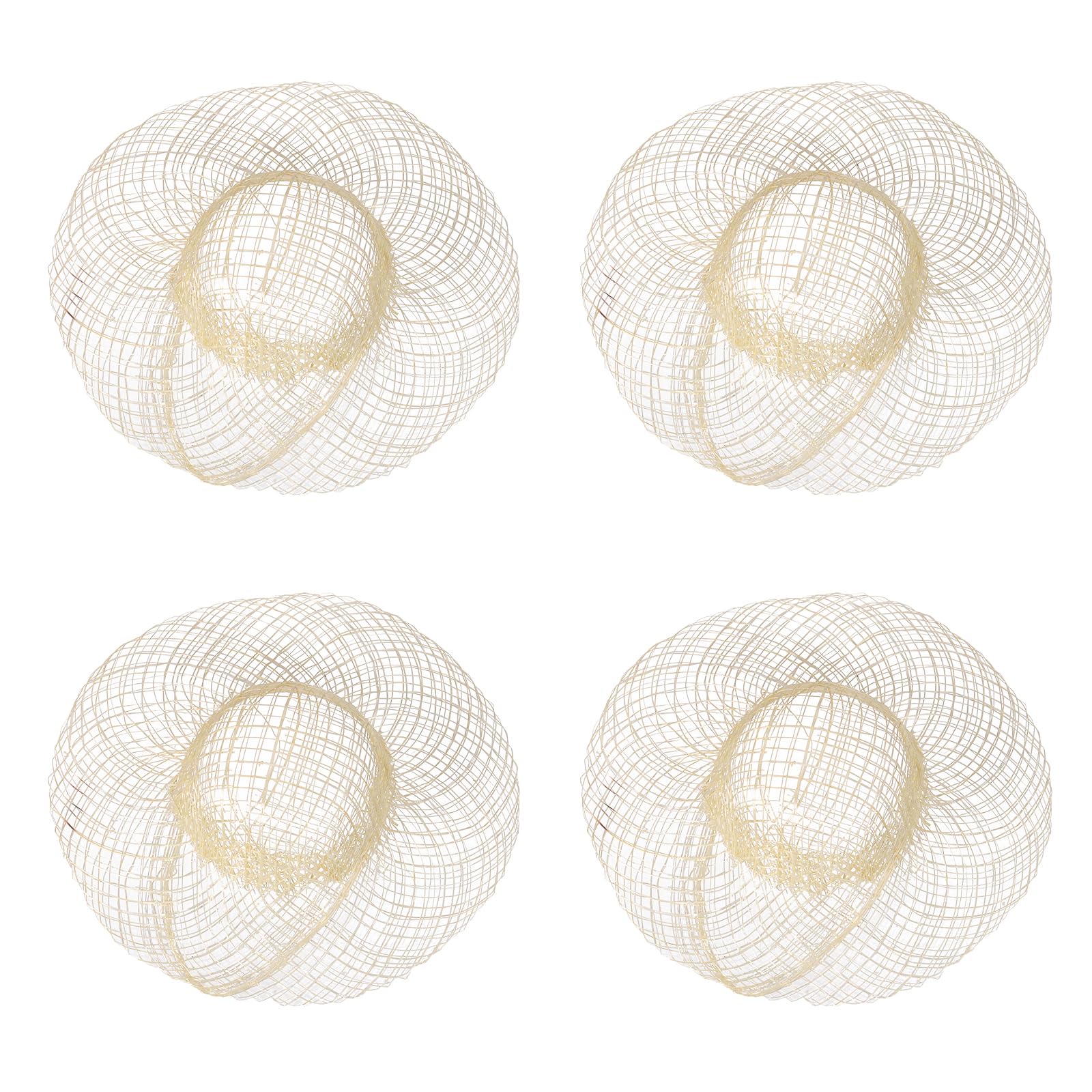 

uxcell Mini Straw Hats 4-Pack, 4-inch Woven Straw Hats for Miniature Dolls, Natural Small Hats for Dollhouse DIY Craft Decorative Accessories, Large