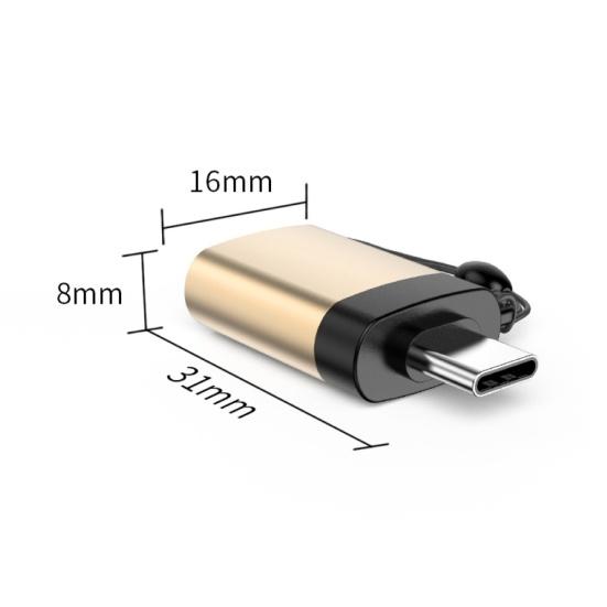 USB 3.0 Female to Type-C Male OTG Converter Charge Data Sync Adapter for Laptop