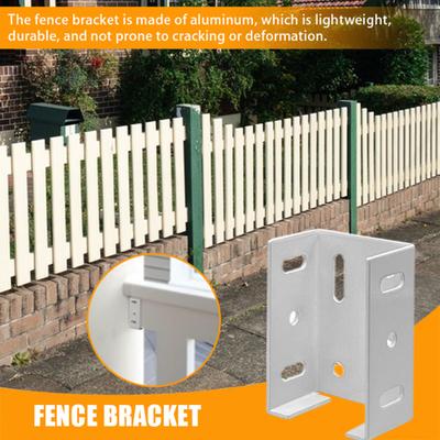 8 ks Hliníkové konzoly na plot Stabilné spojenie Nehrdzavejúce Povrch potiahnutý práškovou farbou Kovové konzoly na plot pre ťažké zaťaženie Náhrada