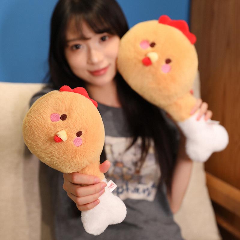 Creative Chicken Leg Throw Pillow Plush Toy Doll Small Chicken Leg Doll Home Pillow Cushion Girl Soothing Doll