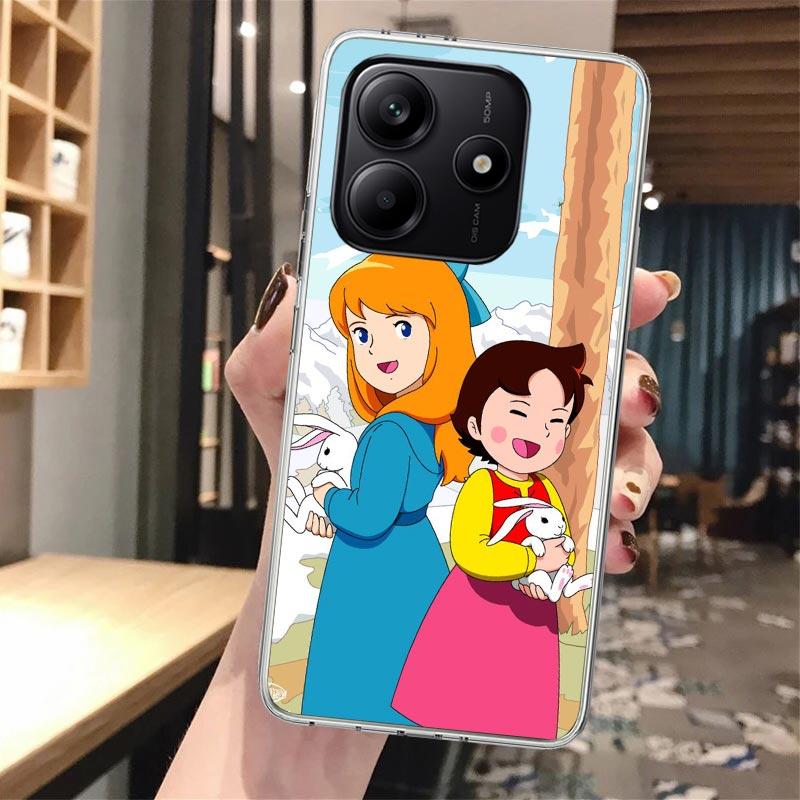 Heidi Cute Cartoon Silicon Phone Case For Xiaomi Redmi Note 14 14S 13 12 12S 11 Pro Plus 11S 10 10S 11T 11E 4G 5G Soft Cover