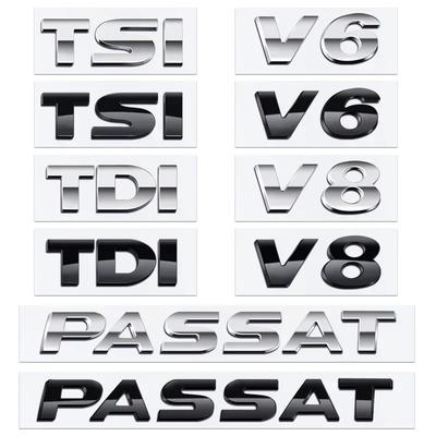 1 peça  3D ABS  TSI TDI V6 V8 Letras Carro Traseiro Porta-malas Lateral Para-lama Emblema Logo