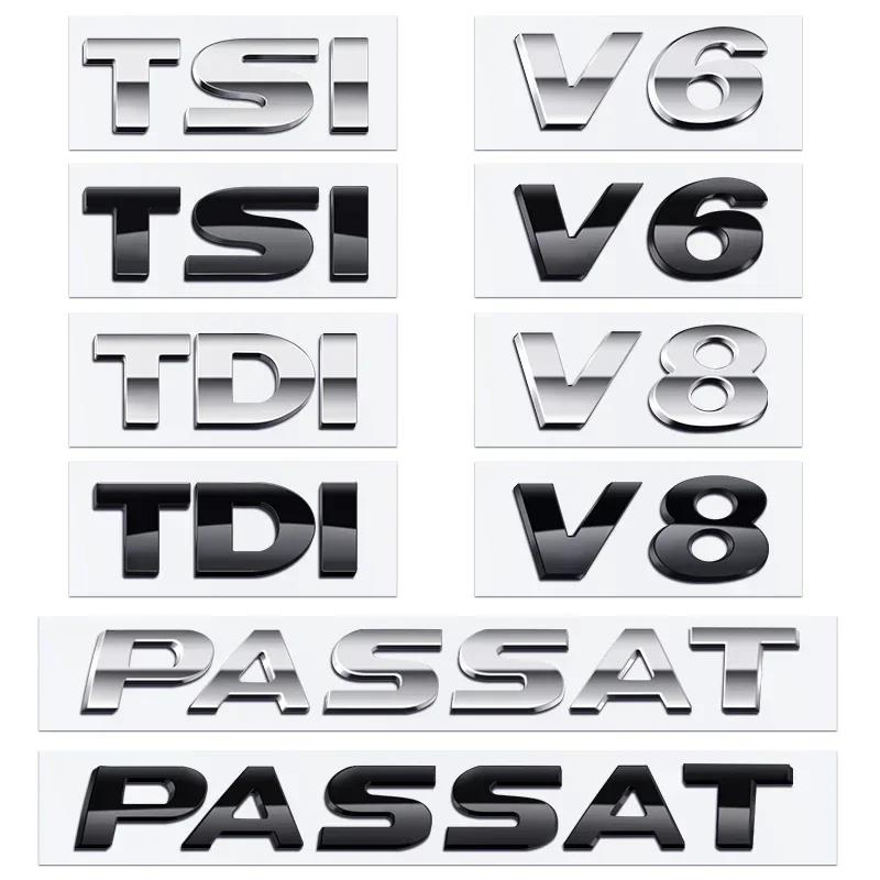 1 pezzo 3D ABS TSI TDI V6 V8 Lettere Auto Posteriore Coda Baule Laterale Parafango Emblema Logo