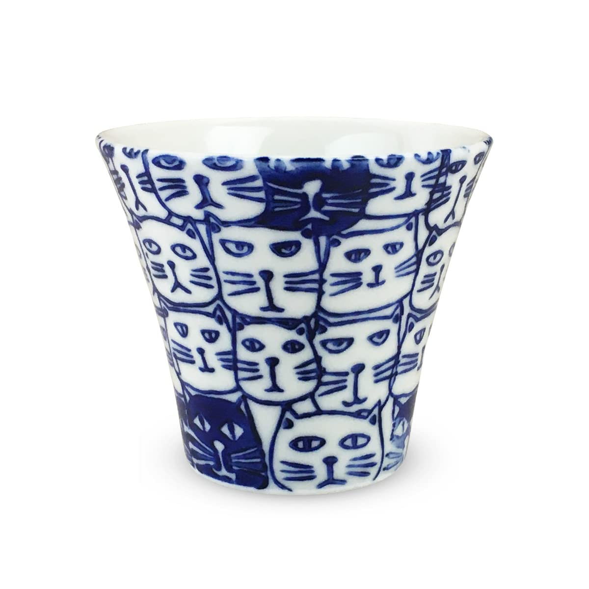 

Kunzangama Teacup Made in Cats J-kitchens (Hasami Ware, Japan, 130cc, Blue)