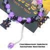 Elastic Bead Bracelets Featuring Cute Pumpkin Specter Charm Perfect for Halloween Costume Party Accessories and Gifts