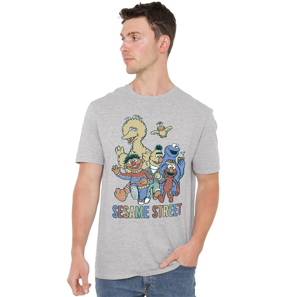 Sesame Street Unisex Adult Group Heather T-Shirt