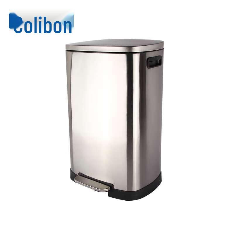 Kelibang 50L Stainless Steel Foot Pedal Recycling Bin