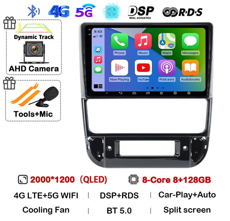 Android 14 Carplay Auto 4G+WIFI Car Radio For Peugeot 406 1995-2005 Multimedia Stereo Video Player GPS Navigation Audio QLED DSP