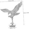 HEALLILY Metal Eagle Car Hood Ornament Truck Sturdy Auto Decor Accessory Easy Install Car Logo Sticker for SUV