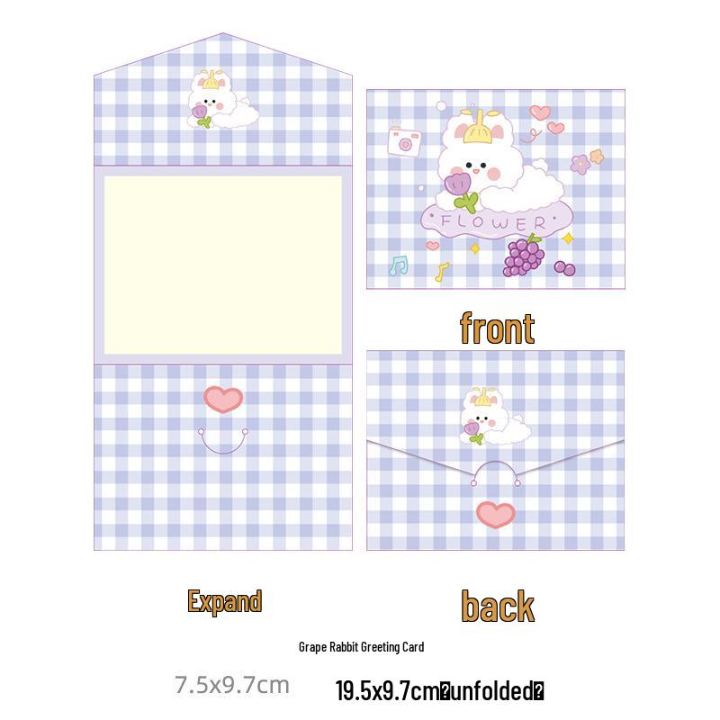 Customizable Creative Rabbit Christmas Card: Perfect Student Gift, Birthday Blessing, or Cute Pet Party Favor with Small Envelope