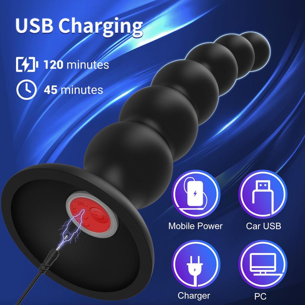 Anruibalong Vibrating Back Garden Anal Plug & G-spot Massager for Men and Women.