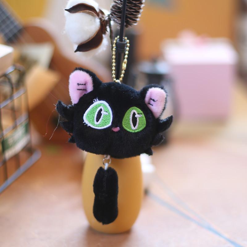 Adorable Cute Cat Plush Keychain Soft Pp Cotton Stuffed Animal Bag Charm