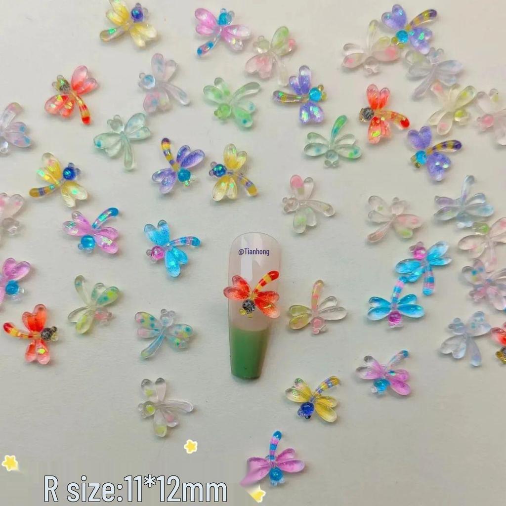 Luminous Dragonfly Nail & Hair Rhinestone Accessories