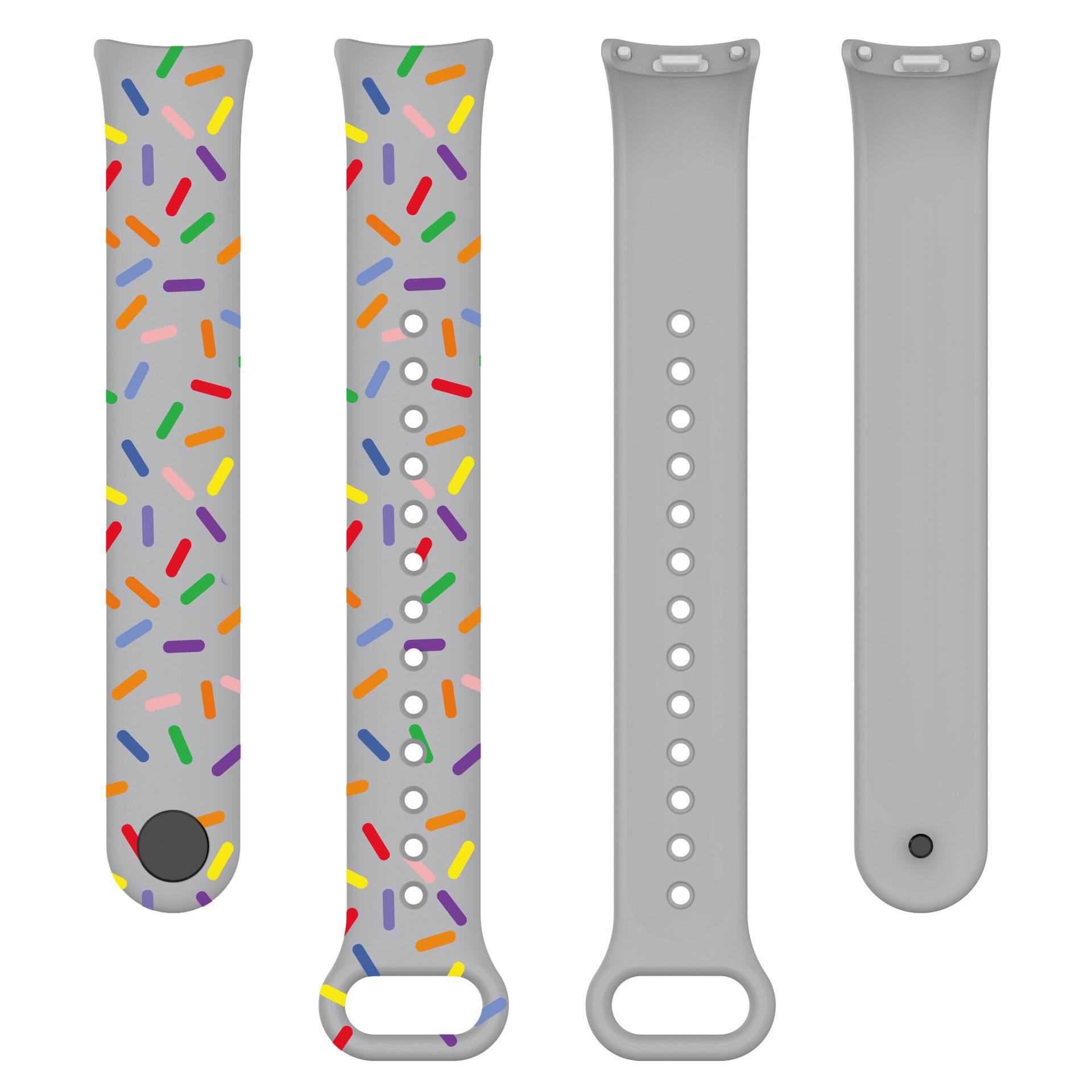 Силиконовый ремешок для Xiaomi Mi Band 8-8 NFC, сменный спортивный ремень miband8, водонепроницаемый браслет Smart Band 8, аксессуары для часов серый