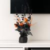 Simulated Flowers Artificial Eucalyptus Leaves Vase 42cm Handmade Artificial Pumpkin Bouquet Black/Orange Autumn Branches