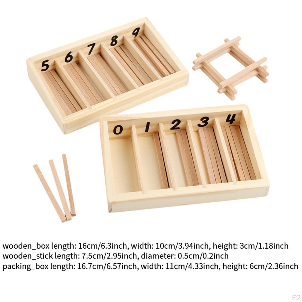 Wood Spindle Box Mathematics Learning Training Toy Teaching Math Toys Materials for Homeschool