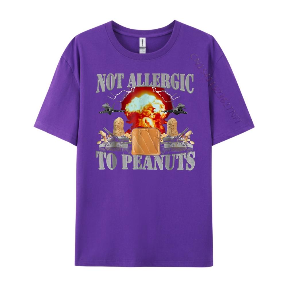 Funny Weird Meme Not Allergic To Peanut Cursed Peanut Butter T Shirts For Men TShirts Valentines Day