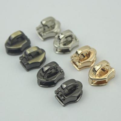 10Pcs 5# Metal Zipper Head Pull Slider Zip Lock Bag Luggage Garment Diy Repair Kit Hardware Accessories