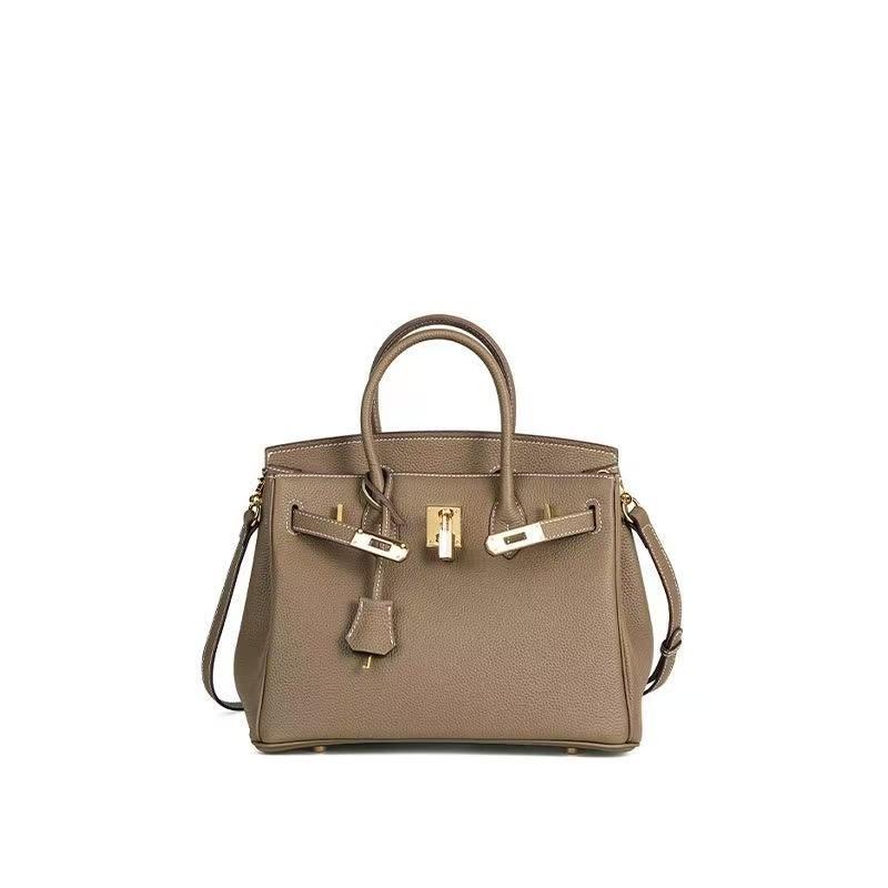 Klasyczna platynowa torba z wzorem liczi, duża pojemność, na ramię, crossbody, materiał PU, torba do dojazdów do pracy, podróżna