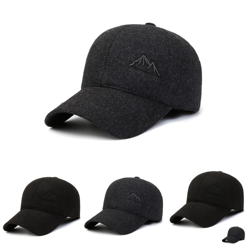 Cap Haohu Letters Middle Aged Elderly Hat Thickened Thermal Shade Breathable