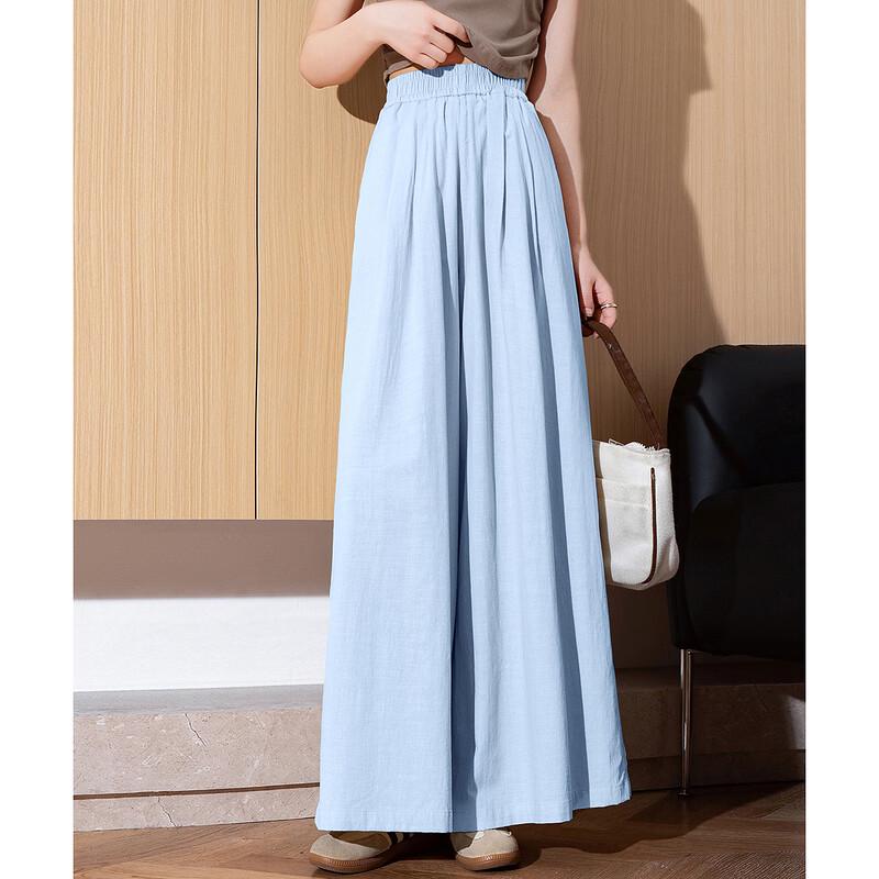 

TonLion Women s Loose Wide-Leg Casual Skirt Pants L