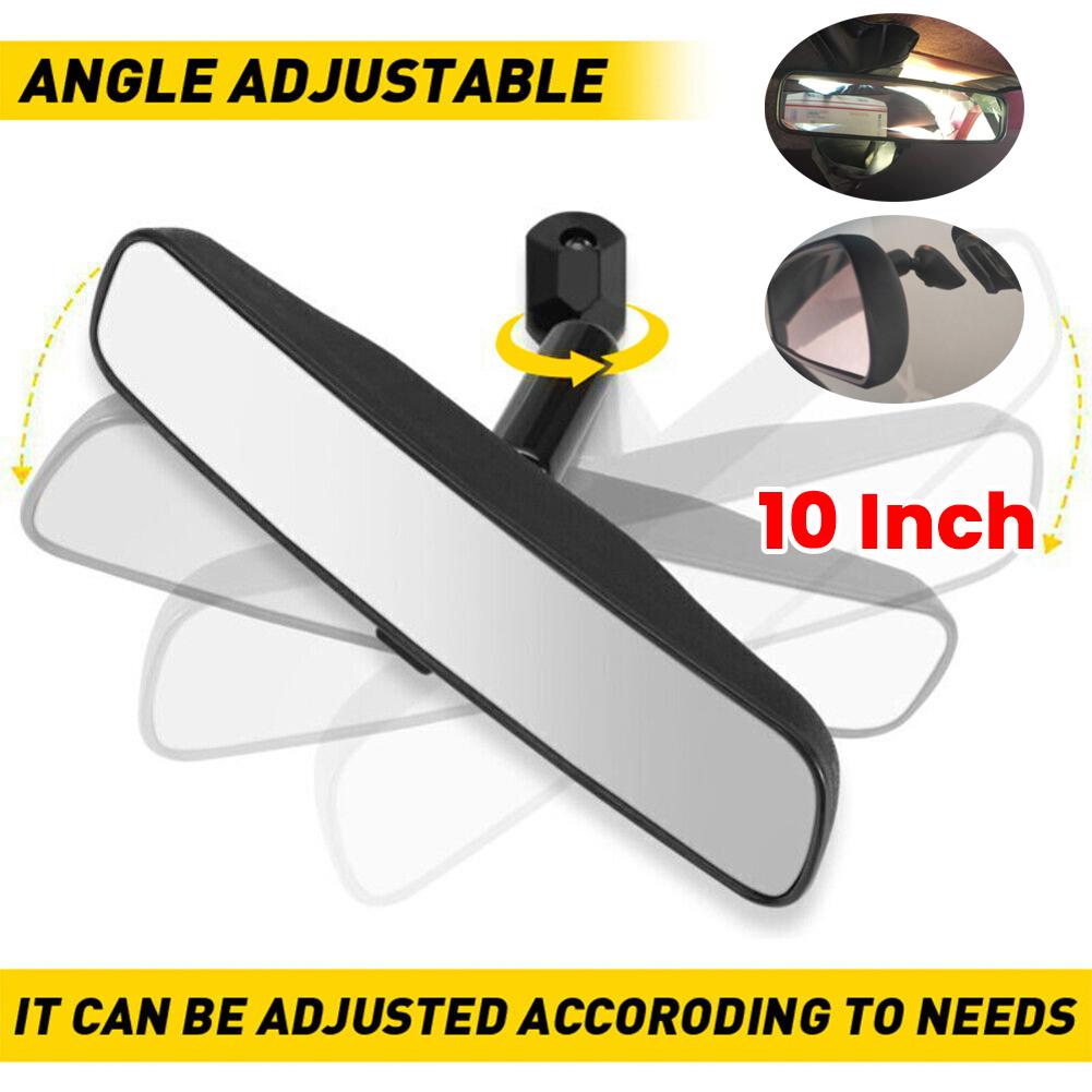 10 Inch Inside Rearview Mirror Black Interior Rearview Mirror Easy To Install Rearview Interior Mirror ABS Glass Car Accessories чёрный