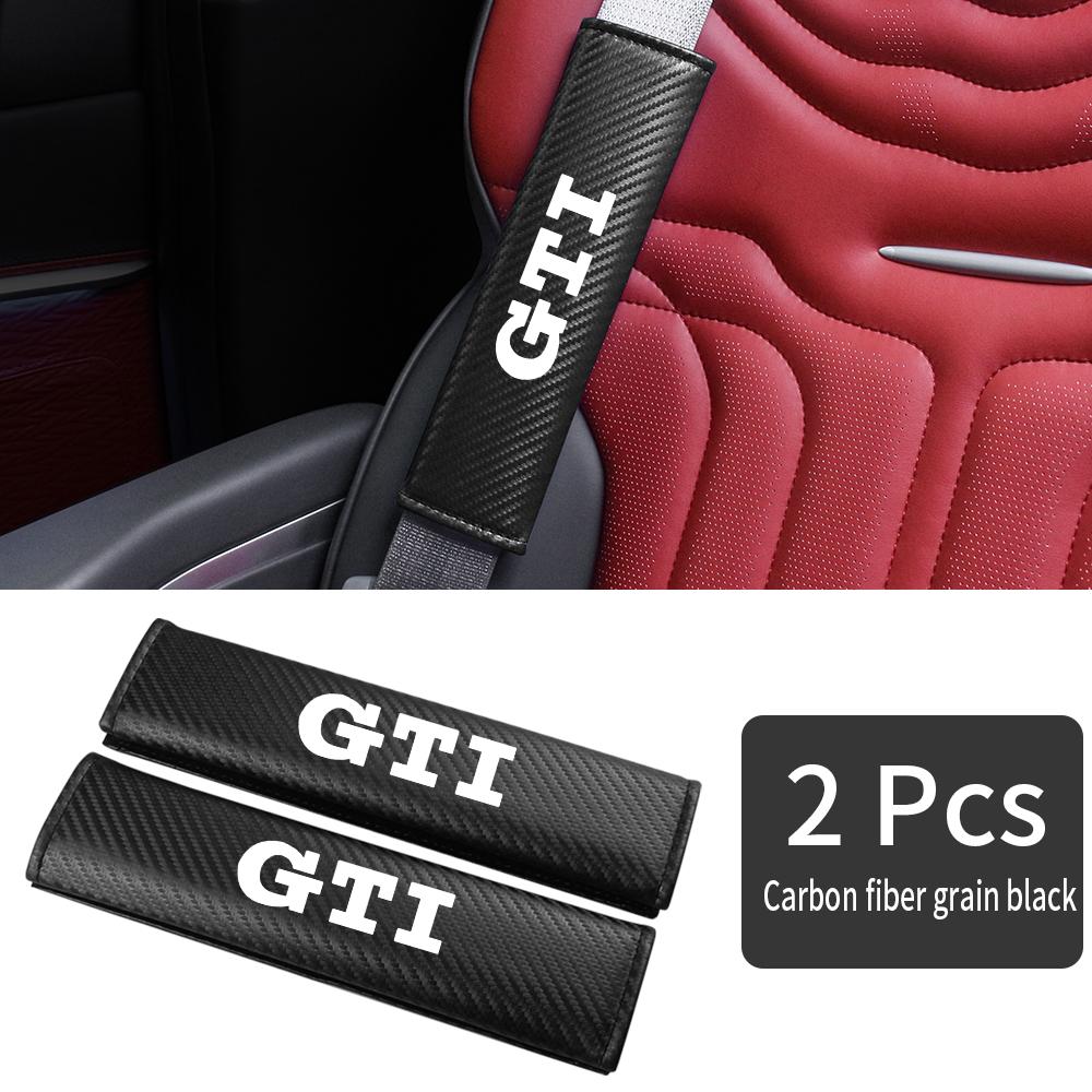 2026 Hot Sticker Car Seatbelt Shoulder Protector Cover Carbon Fiber Safety Belt Shoulder Cover Padding Pad For VW Volkswagen GTI