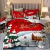 Christmas Quilt Doona Duvet Cover Set Double Queen King Size Bedding Pillowcases