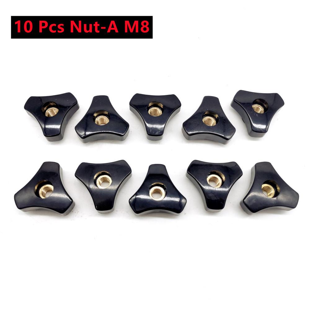 

10 Pack T Bolt and Nut Set M8 Woodworking Tool Jigs Screw Slot Fastener and Through Hole Nut Miter Track Bolts Jig W/ Thread