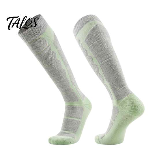 Comfortable Compression Socks for Skiing Unisex Cotton Ski Women Men, Thermal Snowboard Socks, Non Slip Soft Cold Weather Cuff Winter Warm