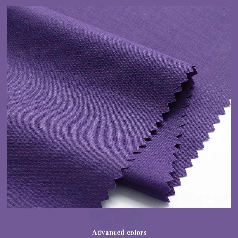 Plain Combed Cotton Fabric Poplin for Clothes Shirt Dresses Sewing High-grade Smooth Skirts Cloth Thin Anti-wrinkle