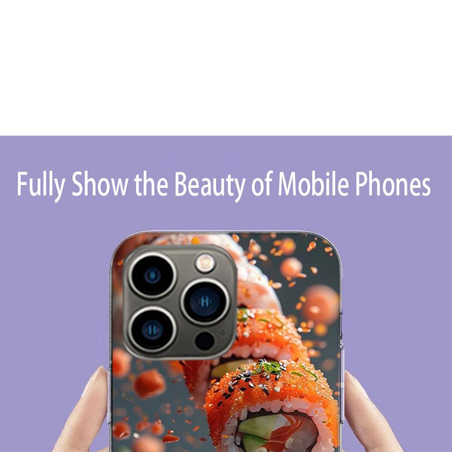 Sushi In the Air Phone Case For Iphone 17 Air 15 Pro 14 Plus 16 Pro Max 17E 16E 12 13 Mini 11 Cover Cute Fundas