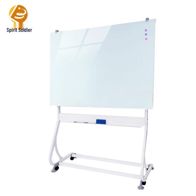 Мобильная магнитная закаленная стеклянная доска Lingbing Белая