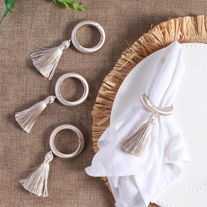 1pc Creative Napkin Ring, New Napkin Buckle, European Fringe Napkin Ring Hotel Wedding Napkin Ring, Bohemian Style