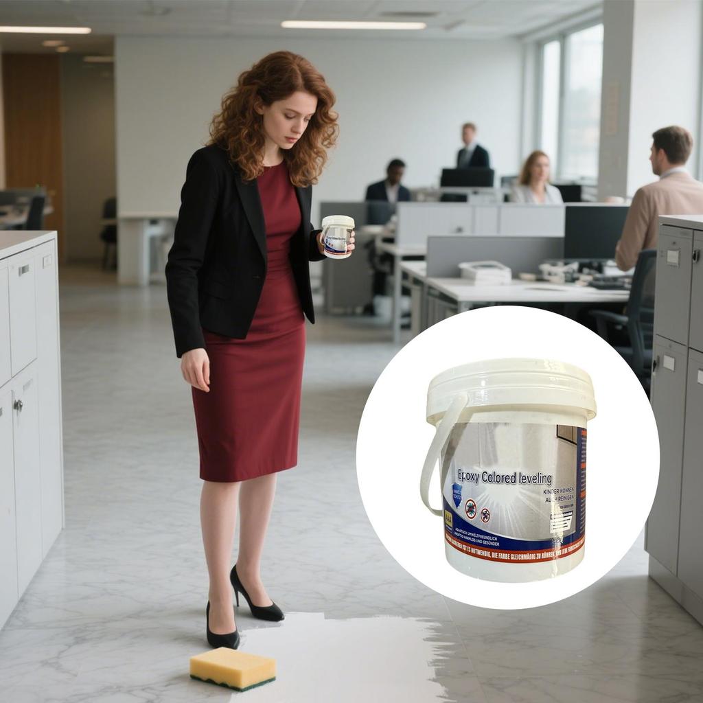 Epoxy Coloured Sand Floor Paint Self Leveling High Gloss Marble Effect Water Based Non-slip Epoxy Floor Paint for Refinishing