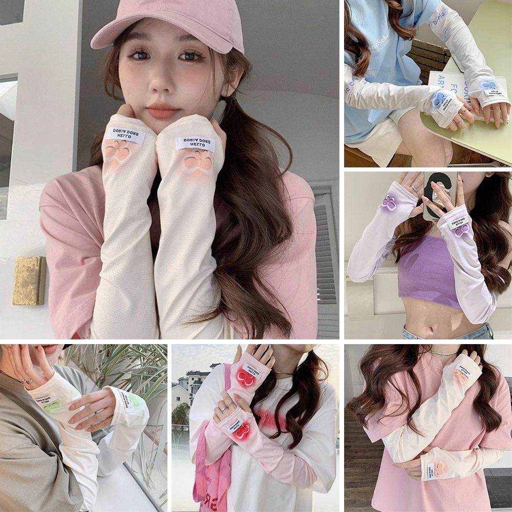 

Outdoor Sun Protection Anti-UV Arm Covers Elbow Cover Arm Sleeves Ice Silk Gloves