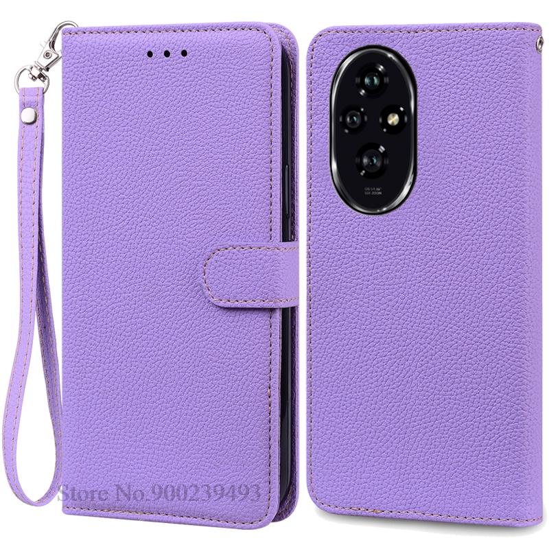 For Honor 200 Case Honor 200 Pro Case Silicone Pu Leather Wallet Case For Honor 200 5G Phone Case For Honor 200 Pro Cover Fundas