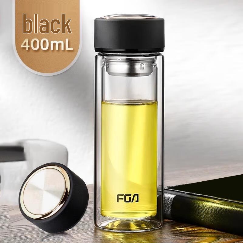 Fuguang Double Wall Borosilicate Glass Drinking Bottle