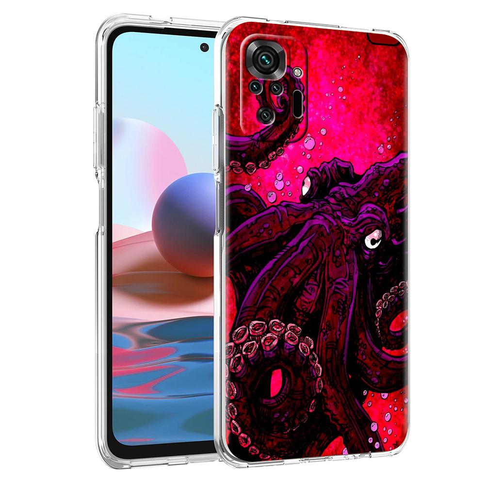 Transparent Phone Case for Redmi 13C 12C 10C Note 13 12 11 11T K40 Gaming Plus Pro 4G 5G Soft TPU Cover Shell The Eye Of Cthulhu