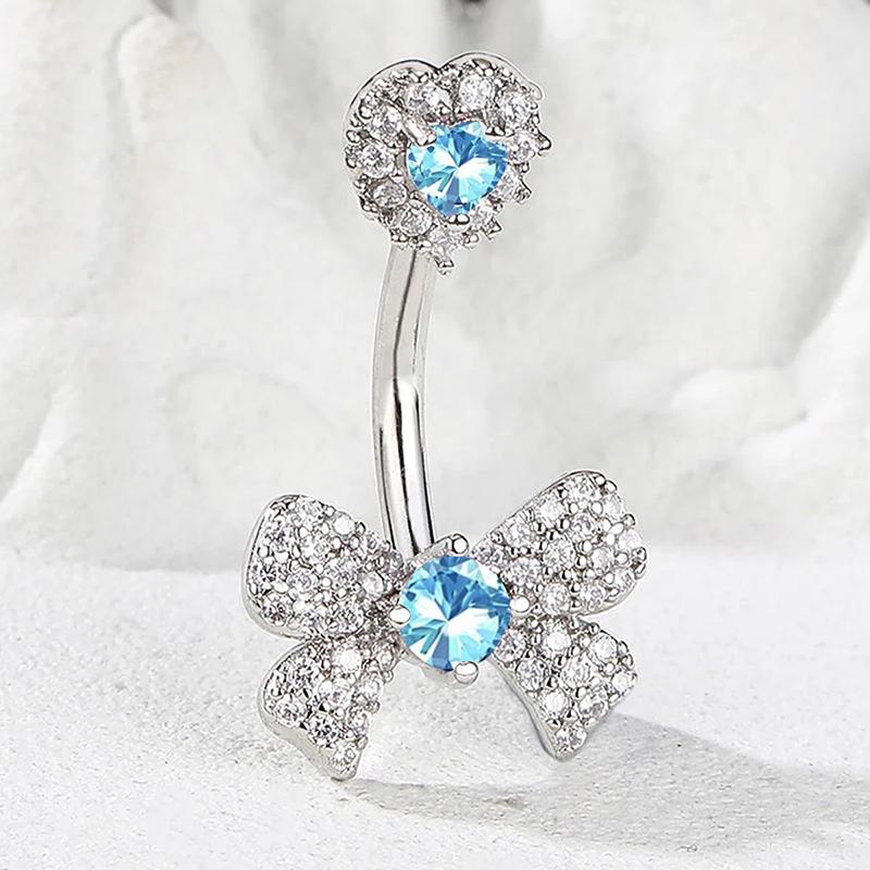 

Изысканное кольцо-бантик для пупка, циркониевые кольца для пупка для женщин и девочек, украшения для пирсинга, сексуальные кольца для пупка, подарки