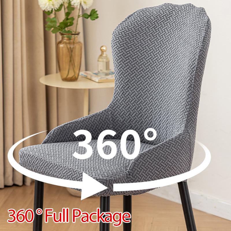1PC Elastic Stretch Small Armchair Cover Checkered Jacquard Chair Slipcover All-inclusive Curved Chair Protector for Dining Home
