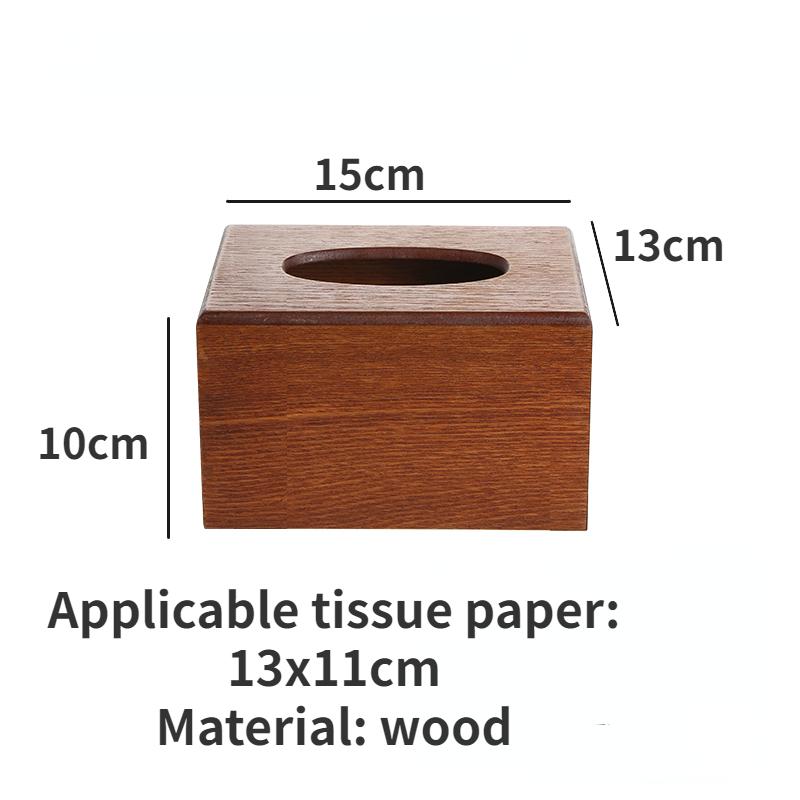 Modern Simple Bamboo Wooden Tissue Box Household Tissue Box Restaurant Desktop Tissue Boxes